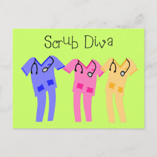 Postal Enfermero o Scub Médico Trae regalos