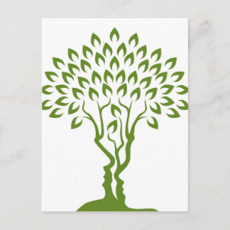 Postal Enfrenta el concepto de ilusión óptica del árbol