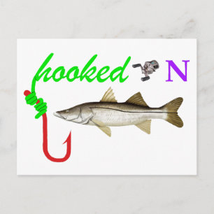 Postal enganchado a snook