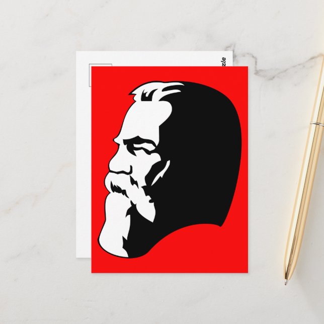 Postal Engels, Comunismo, Socialismo, Unión Soviética (Anverso/Reverso In Situ)