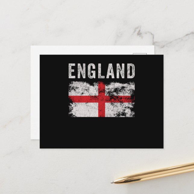 Postal England Flag British Souvenir Cool (Anverso/Reverso In Situ)