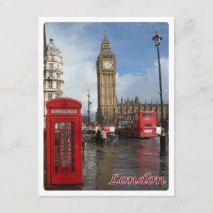 Postal England - London - Big Ben - double-decke -