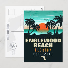 Postal Englewood Beach Florida Retro Sunset Souvenirs 60