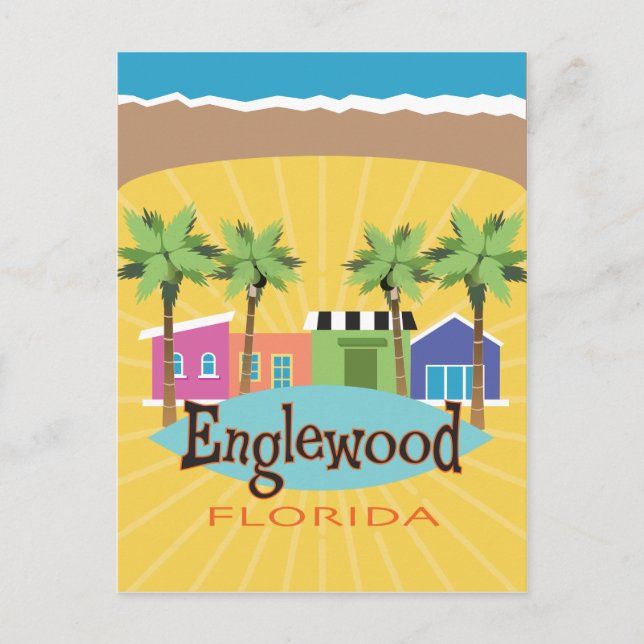 Postal Englewood, estilo retro inspirado en la época de F (Anverso)