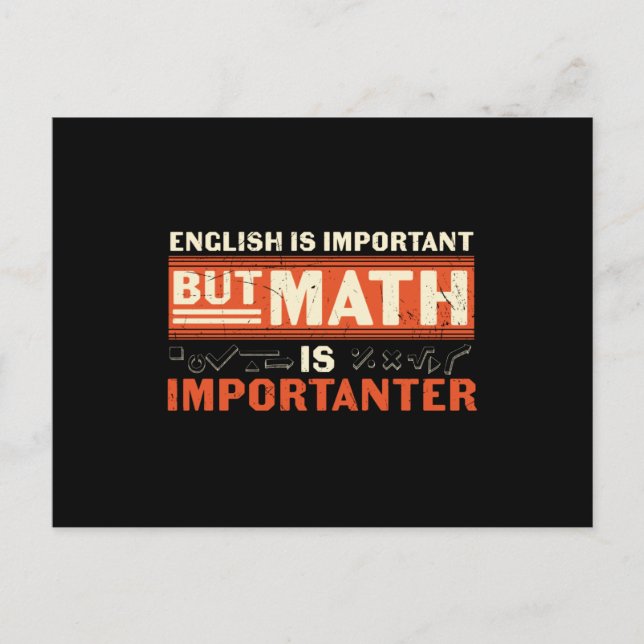 Postal English is Important But Math is Importanter (Anverso)