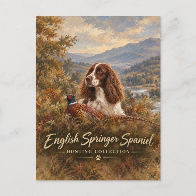 Postal English Springer Spaniel  (Anverso)