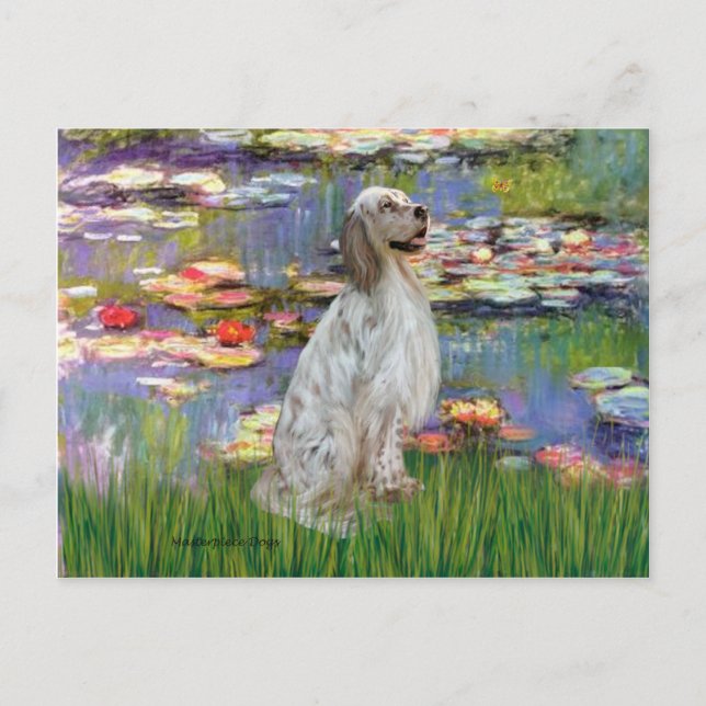 Postal EnglishSetter 1 - Lilies 2 (Anverso)