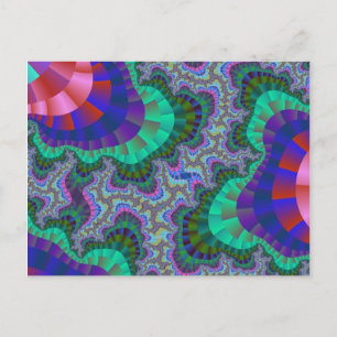 Postal Engranaje verde y azul