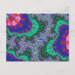 Postal Engranaje verde y azul