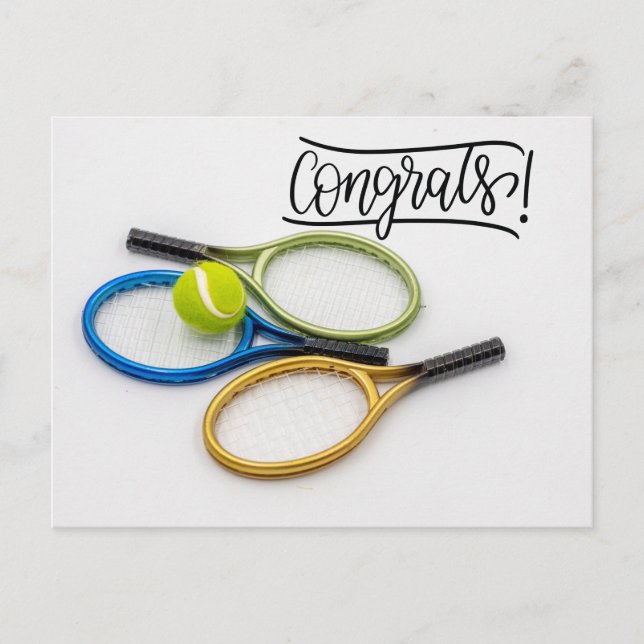 Postal Enhorabuena al tenis (Anverso)