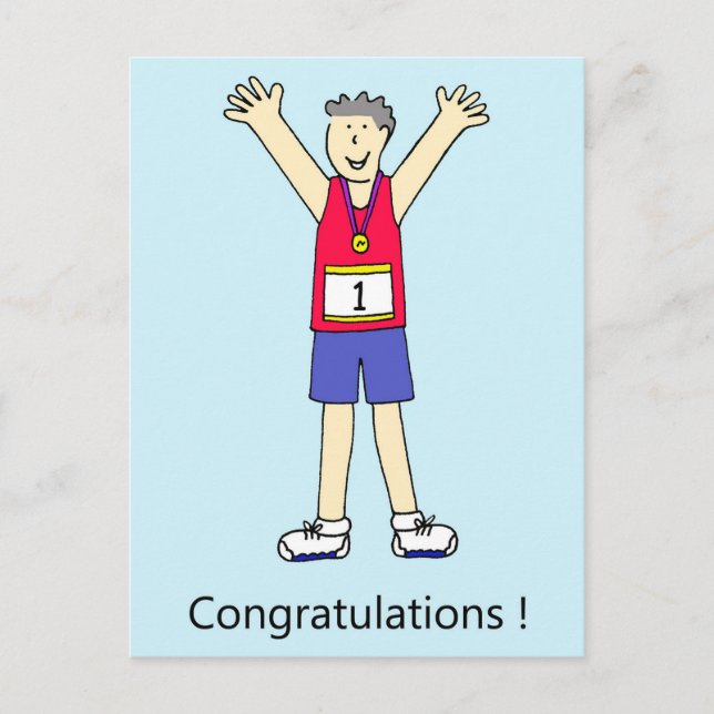 Postal Enhorabuena por Él. (Anverso)