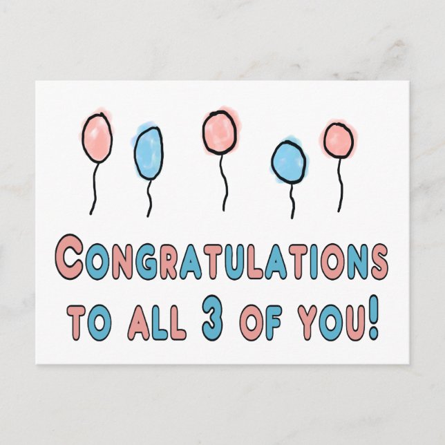 Postal Enhorabuena por el embarazo (Anverso)