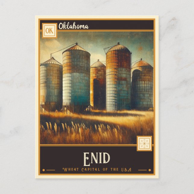 Postal Enid, Oklahoma | Antiguo (Anverso)