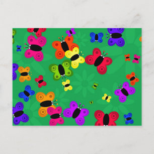 Postal Enjambre de mariposa