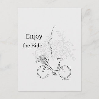 Postal  Enjoy the Ride: Minimalist DAILYMIEN Postcard 