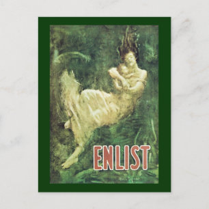 Postal Enlistar la Segunda Guerra Mundial