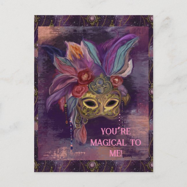 POSTAL ENMASCARADA VENECIA  ARTE      (Anverso)