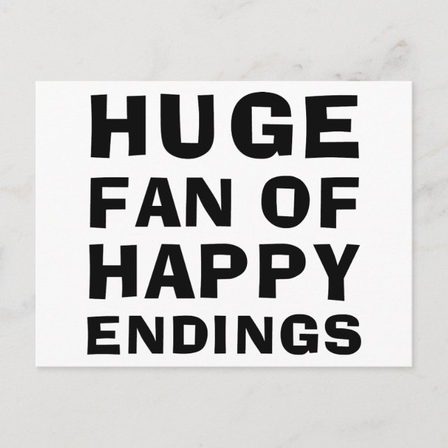 Postal Enorme Fan Happy (Anverso)