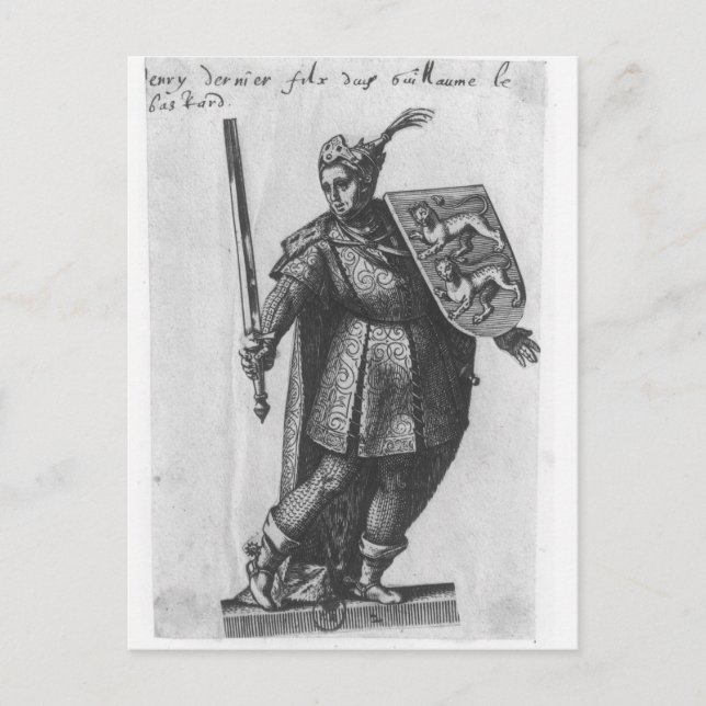 Postal Enrique I Rey de Inglaterra (Anverso)