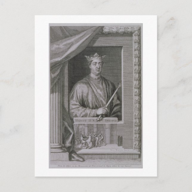 Postal Enrique II (1133-89) Rey de Inglaterra de 1154, de (Anverso)