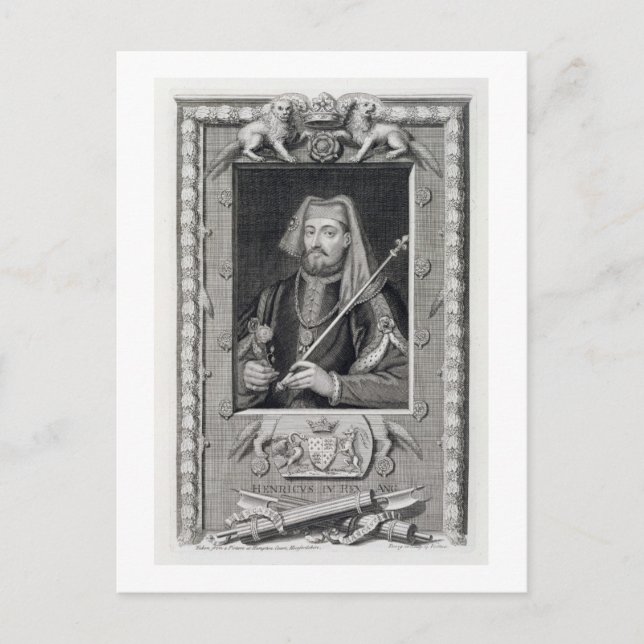 Postal Enrique IV (1367-1413) Rey de Inglaterra de 1399,  (Anverso)