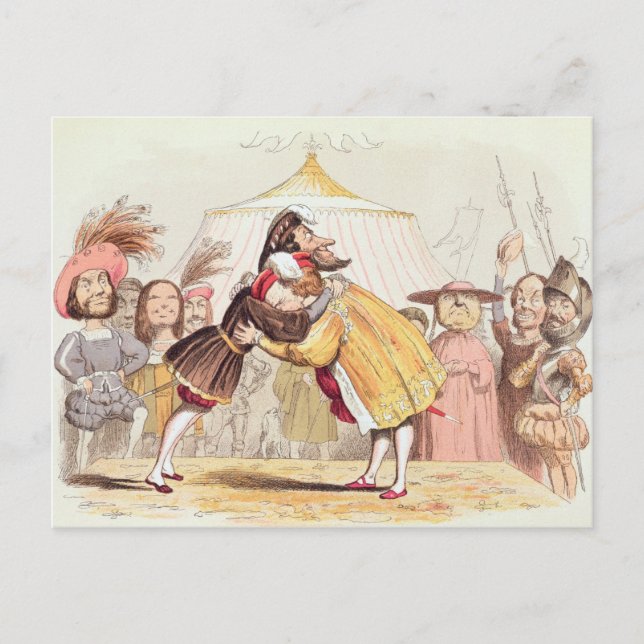 Postal Enrique VIII (1491-1547) y Francisco I de Francia  (Anverso)