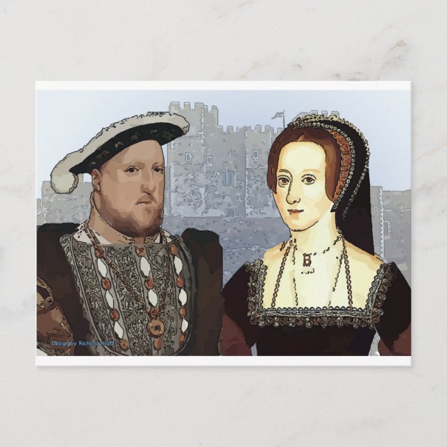Postal Enrique VIII y Ann Boleyn (Anverso)