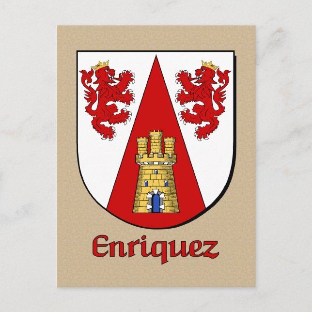 Postal Enriquez Family Heraldic Shield (Anverso)