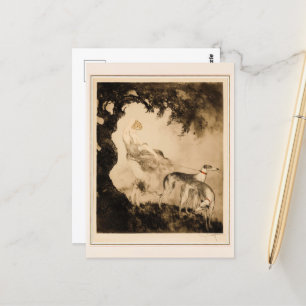 Postal Enrojecimiento del viento por Louis Icart