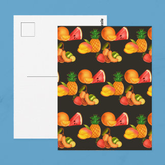 Postal Ensalada de Frutas Colorida de Verano