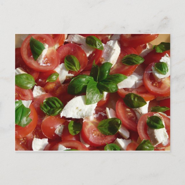 Postal Ensalada de tomate y mozzarella (Anverso)
