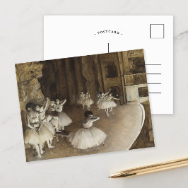 Postal Ensayo de ballet sobre el escenario | Edgar Degas