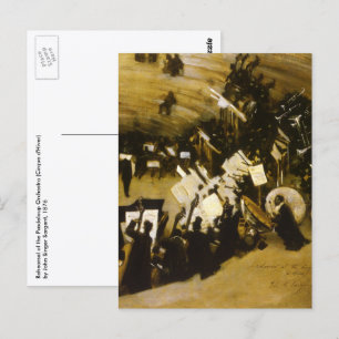 Postal Ensayo de la Orquesta de Pasdeloup por JS Sargent