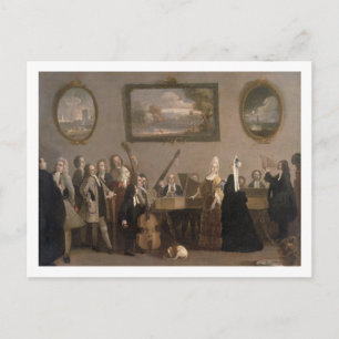 Postal Ensayo de una ópera, c.1709 (aceite sobre lienzo)