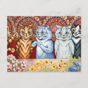 Postal Ensayo del coro por Louis Wain