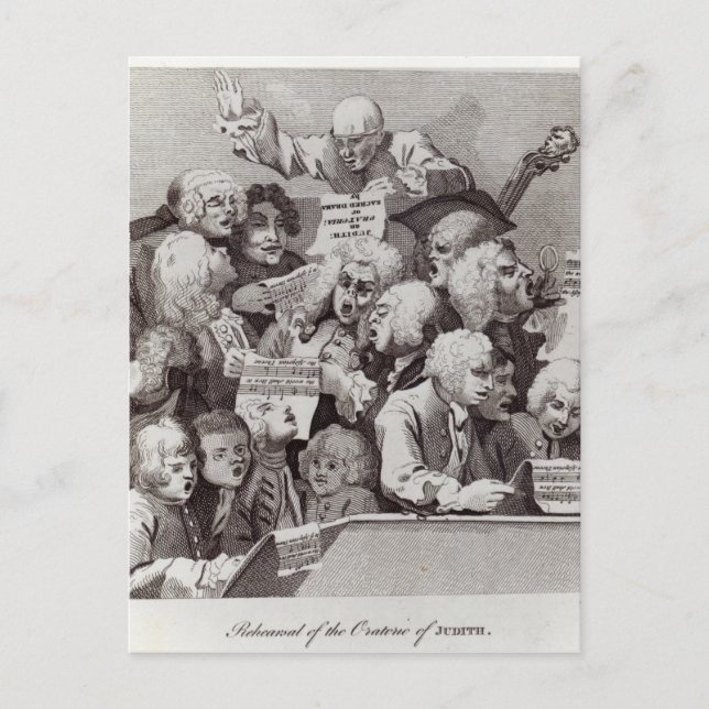 Postal Ensayo del Oratorio de Judith, 1734 (Anverso)