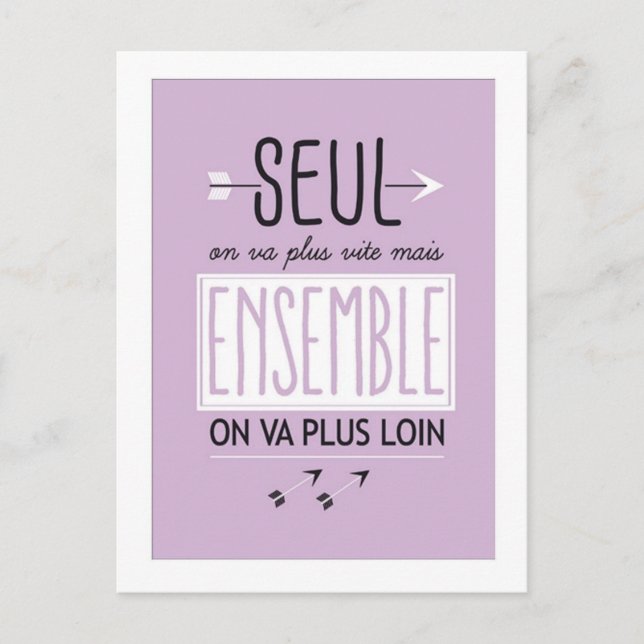 Postal Ensemble en va plus loin (Anverso)