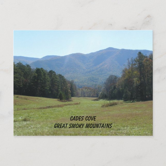 Postal Ensenada de Cades, Great Smoky Mountains (Anverso)