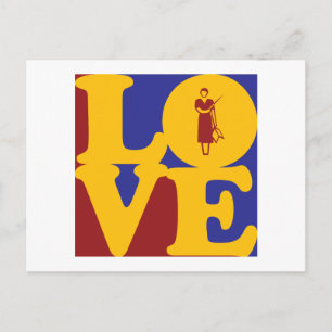 Postal Enseñando amor