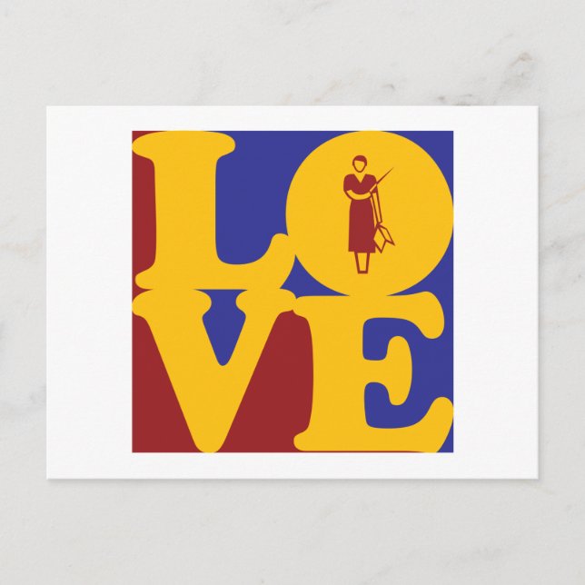 Postal Enseñando amor (Anverso)