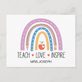 Postal Enseñar Amar Inspirar Profesor