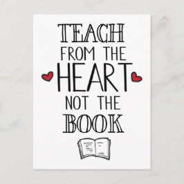 Postal enseñar desde el corazón no a los profesores de li