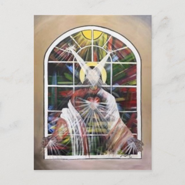 Postal Enseñar sólo amor (Anverso)