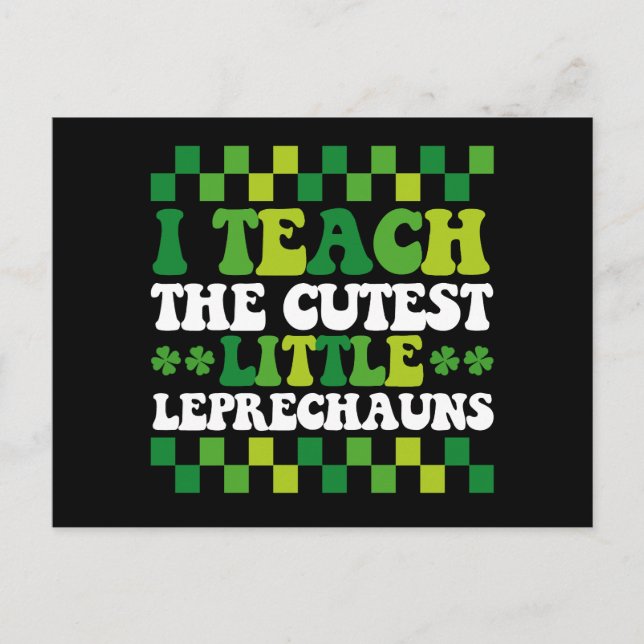 Postal Enseño A La Maestra Más Cuidadosa De Leprechauns (Anverso)