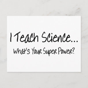 Postal Enseño ciencia sobre cuál es tu superpoder