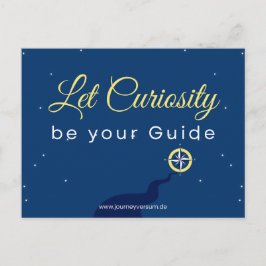 Postal Entdecke die Welt mit Neugierde - Postkarte