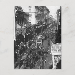 Postal Entierro de Jefferson Davis en New Orleans: 1908