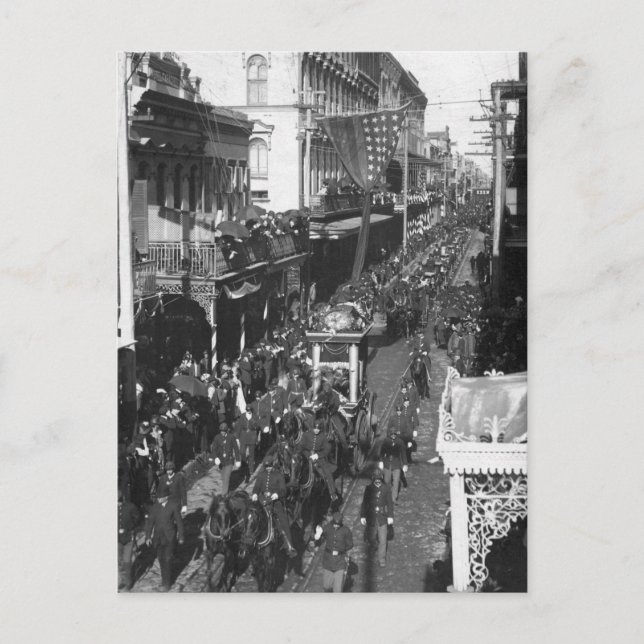 Postal Entierro de Jefferson Davis en New Orleans: 1908 (Anverso)