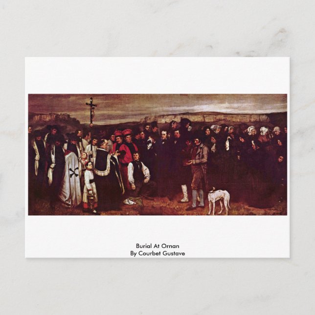 Postal Entierro En Ornan Por Courbet Gustave (Anverso)