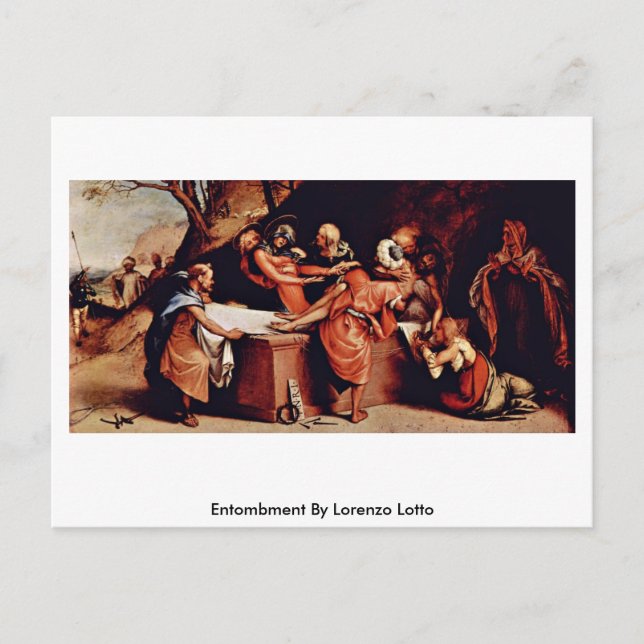 Postal Entombment De Lorenzo Lotto (Anverso)
